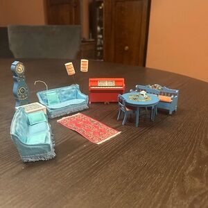 Miniature Dollhouse Furniture Set -vintage Lundby of Sweden
